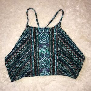 High neck swimsuit top
